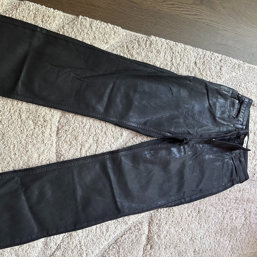 Mango Black Coated Jeans US 2